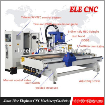 ELE1325 cnc router máquina de gravura de cobre para venda / cnc router bomba de vácuo com CE, CIQ, certificação